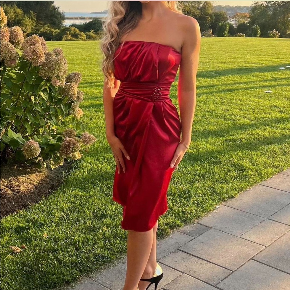Dolce & Gabbana Strapless Red Dress